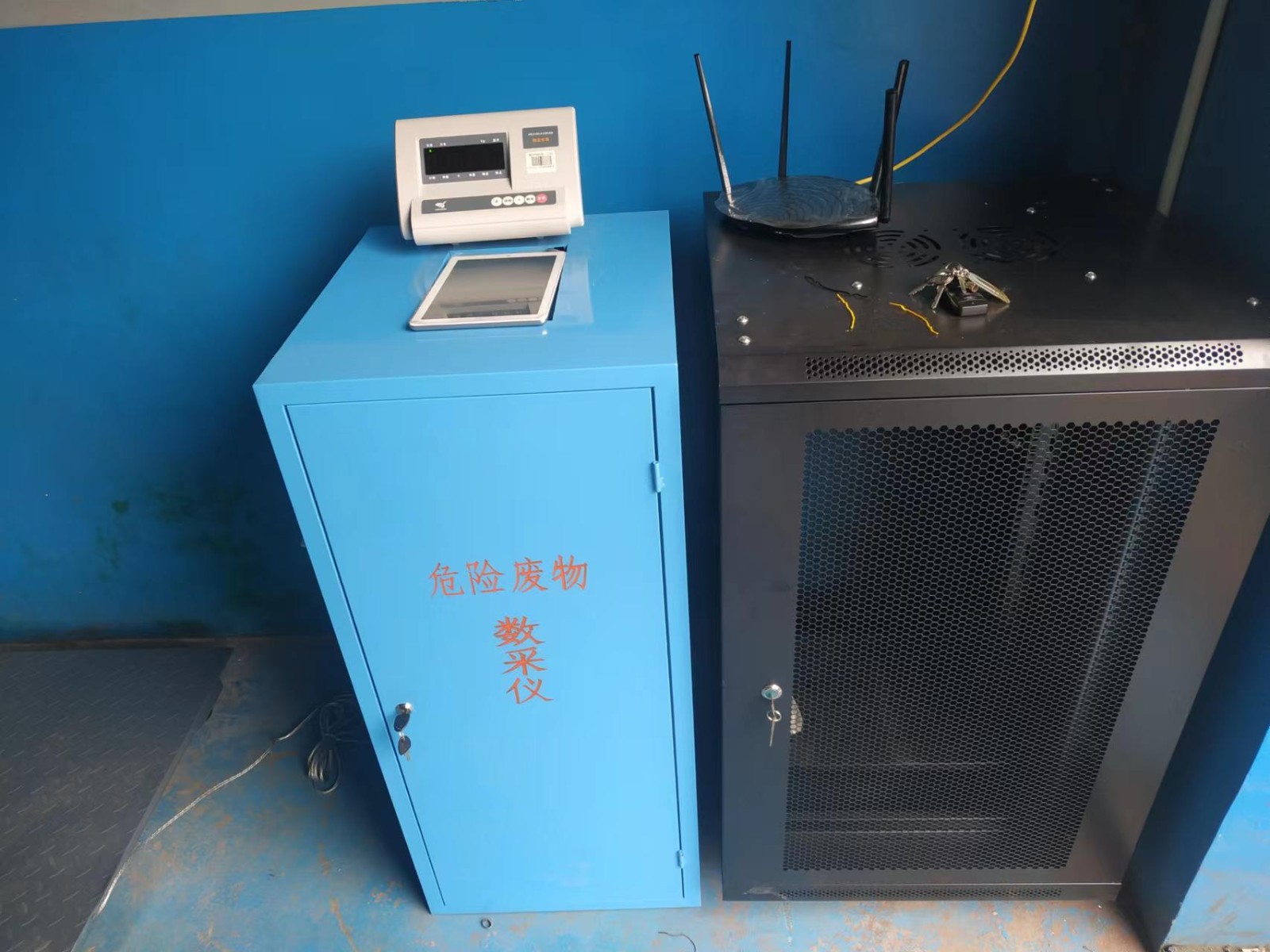 危廢稱重上傳終端客戶安裝現場展示